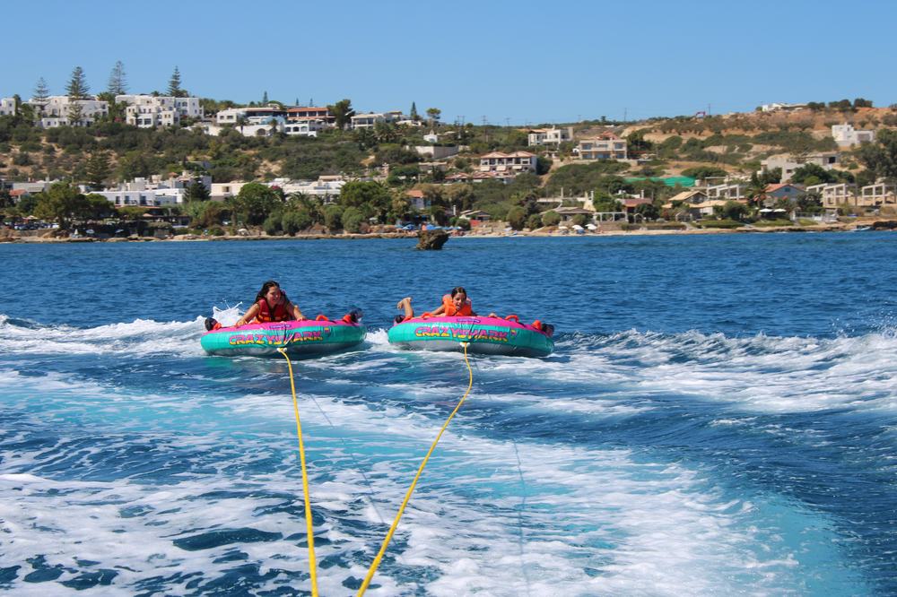 Two tubes towed side by side